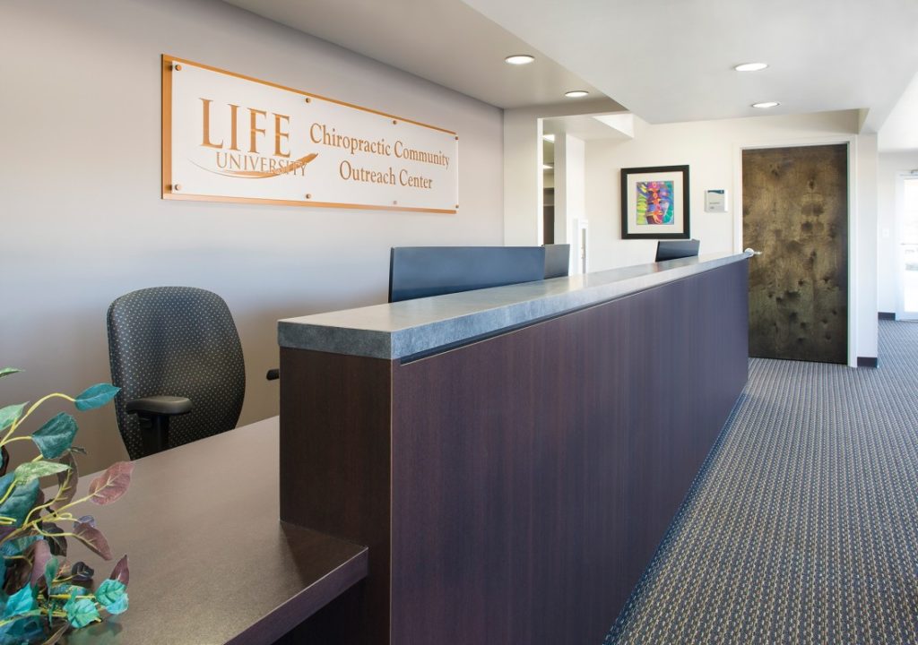 Life University Chiropractic Community Outreach Center Lobby Front Desk