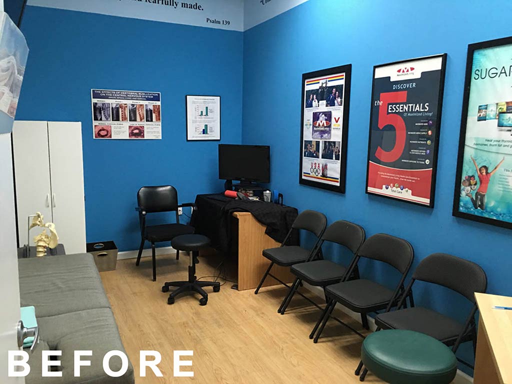 before chiropractic office refresh budget facelift
