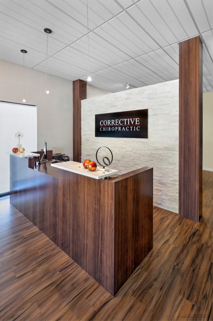 Chiropractic Lobby, Front Desk, Office Design, Chiropractic